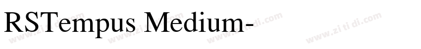 RSTempus Medium字体转换